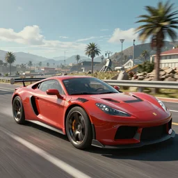 Need for Speed Most Wanted gameplay, realistic matte painting
