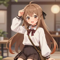 2 0 2 0 s style cute anime girl. trending on pixiv, trending on arstation, trending on deviantart, trending on newgrounds