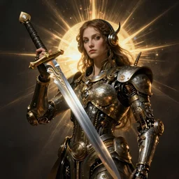 a sci - fi god of blades, art by leonardo da vinci, greeble tech