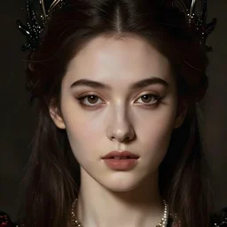 closeup face portrait of a beautiful gothic princess. by william - adolphe bouguerea, misa amane