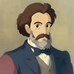 louis pasteur in studio ghibli movie, abstract