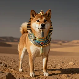 ancient egyptian shiba inu royal neckless