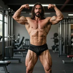 jesus christian bodybuilder posing