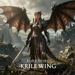 Female Dragonborn, screenshot from the game 'Elder Scrolls: Skyrim'