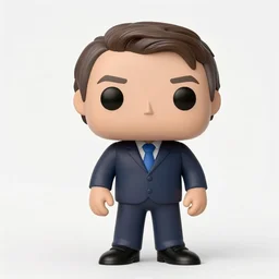 full body 3d render of Brazilian president Jair Bolsonaro as a funko pop, studio lighting, white background, blender, trending on artstation, 8k, highly detailed