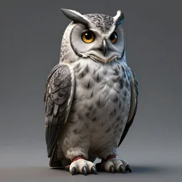 an anatomically correct digital full body artwork of an anthropomorphic owl samurai with r spiky hair, detailed illustration, trending on artstation, by haoyu feng, su fu, smooth shading techniques, dramatic lighting, beautiful masterpiece, 8 k.