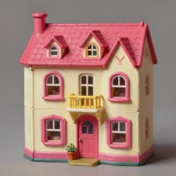 a vintage polly pocket toy house, hyperrealistic, highly detailed, cinematic, studio lighting, pareidolia, beautiful, cgssociety, artstation, 8 k, oil painting, digital art