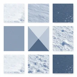 snow palette geometry, abstract
