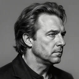 hyperdetailed profile portrait of a realistic bob odenkirk, grayscale, by greg rutkowski, highly detailed, digital painting, artstation, smooth, sharp focus illustration, artstation hq. intricate, elegant, 8 k, unreal engine. art by wlop and artgerm and ayami kojima. dan mumford, tomokazu matsuyama, takato yamamoto