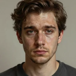 portrait of a sad man by elena sai digital art, trending on artstation,!!! hyperrealism!!!, intricate details