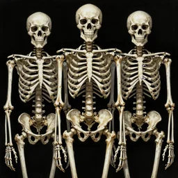 skeletons by by ueshiba riichi illustration, highly detailed, concept art, beksinski
