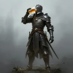 knight drinks beer, beer, glass, beer mug in hand, intricate, triumphantly, foggy background, full body art, dark souls, concept art, artstation, smooth, sharp focus, digital painting, cgsociety, art by artgerm and greg rutkowski