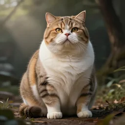extremely obese fat cat,