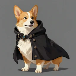 a corgi warlock illustration by greg rutkowski
