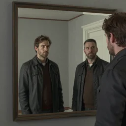 two in the void, by the mirror, station, alex colville, otto mueller, stephen conroy, daniel maidman octane rendering