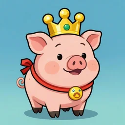 pig king 70s colorful