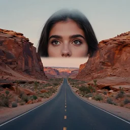 in the dead of night, strange canyon road, strange look in your eyes, you shut them as we fly, as we fly, desert modernism aesthetic