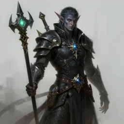 dark elf elemental battle mage, digital painting, trending on artstation, concept art, sharp focus, illustration, art by artgerm, greg rutkowski, and magali villeneuve