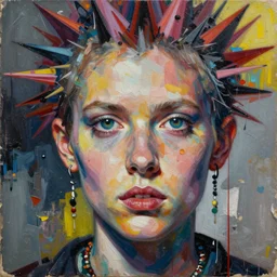 deja vu detailed mixed media collage, conteporary art, punk art, realistic face, photorealistic, expressionism, masterpiece, perfect composition, spectacular quality, intricate oil details