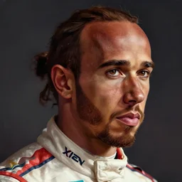 portrait of lewis hamilton, digital art, realistic, detailed, artstation