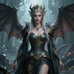 the portrait of a sexy queen, epic fantasy art, trending on artstation, mystical, dragons, mystical atmosphere, high detail, high definiton, hyperrealistic, 4 k uhd