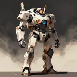 titanfall mech standing with its human pilot, dramatic lighting, illustration by greg rutkowski, yoji shinkawa, 4 k, digital art, concept art, trending on artstation