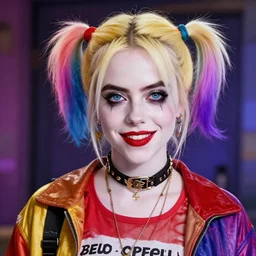 Billie Eilish as Harley Quinn 4k detail