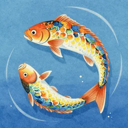 beautiful art of sky fish