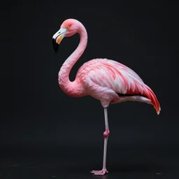 a pink flamingo, wearing an atef, highly intricate, award winning art, trending on artstation
