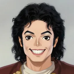 centered!! macro head portrait of medieval smile smile king michael jackson, artstation, detailed cartoon, elegant, digital painting, concept art, smooth, sharp focus, illustration, ghibli, makoto shinkai, don bluth, fujita goro, jean giraud, akihiko yoshida, tom whalen 8 k