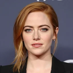 head shot of emma stone by mark ryden