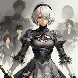 kate beckinsale as nier automata b 2, portrait shinkai makoto studio ghibli studio key hideaki anno sakimichan stanley artgerm lau rossdraws james jean marc simonetti elegant highly detailed digital painting artstation pixiv