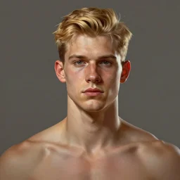 portrait of a young man by greg rutkowski, reiner braunn, strong and tall, short and blond hair, he is about 2 0 years old, highly detailed portrait, digital painting, artstation, concept art, smooth, sharp foccus ilustration, artstation hq