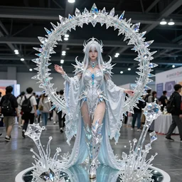 cosplay convention, pinterest, flickr fancy frontier ff 3 6, by beksinski, by ernst haeckel, shiny crystalline, glass wires