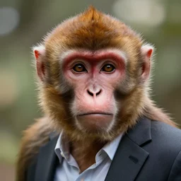 incredibly realistic, too detailed face of macaque capuchin ceo, octane render, bump mapping, global illumination, 8 k, bokeh, d & d digital art, one piece, unreal engine 5