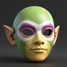majoras mask as a realistic wearable mask. highly detailed image. unreal engine. very colorful.