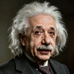 excited einstein portrait
