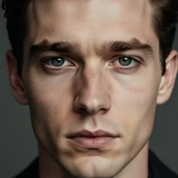 high quality high detail portrait by philippe halsman, hd, intense unsettling look in the eyes, photorealistic lighting