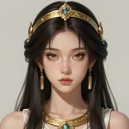 a stunning portrait of ryuko matoi as an ancient greek priestess, close up portrait, digital art by ross tran and angel ganev, highly detailed, trending on artstationhq