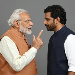 Narendra Modi fighting Rahul Gandhi in a Star Wars movie