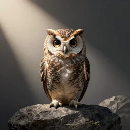 minimalistic owl, landscape