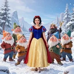 still of snow white and the 7 dwarves in avengers endgame