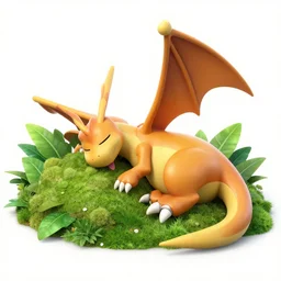 3 d octane render of venusaur in monster hunter world, sleeping, leaves and moss growing on its back, key promotional art, highly detailed
