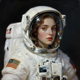 aztec astronaut, impressionist