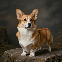 A Hellhound corgi, caravaggio