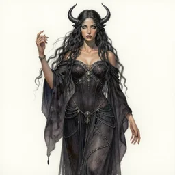 a watercolor ink painting of the primordial goddess of the dark in the style of jean giraud in the style of moebius trending on artstation deviantart pinterest detailed realistic hd 8 k high resolution