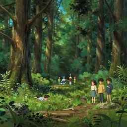forest clearing landscape, studio ghibli, pixar and disney animation, sharp, rendered in unreal engine 5, highly detailed, digital painting, artstation, concept art, smooth, sharp focus, illustration, wide angle, artbook, wallpaper, splash art, promo art, dramatic lighting, art by artgerm and greg rutkowski and bo chen and jin xiaodi