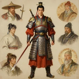 full character of a handsome ancient chinese solider, character design, painting by gaston bussiere, katsuya terada, nc wyeth, greg rutkowski, craig mullins, vermeer, frank frazetta, mucha, tom of finland, trending on artstation, jeffery catherine jones