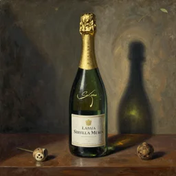 still life champagne. art by maria sibylla merian, gouache
