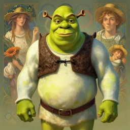 shrek in the olympics, highly detailed, digital painting, artstation, concept art, smooth, sharp focus, illustration, art by artgerm and greg rutkowski and alphonse mucha